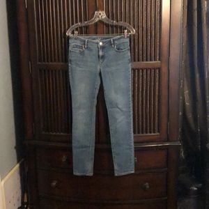 Loft skinny jeans low rise well worn jeans